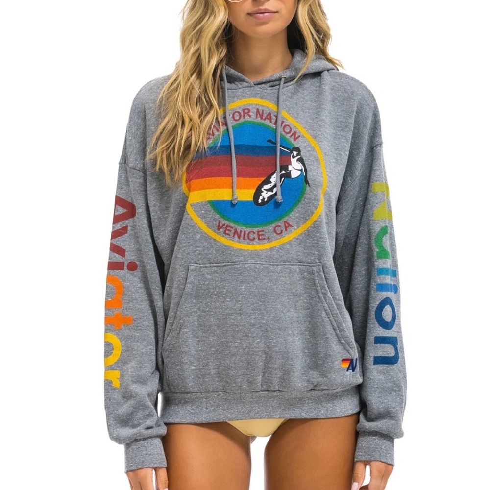 Aviator Nation Gray Relaxed Pull Over Hoodie excellent condition! Make an offer